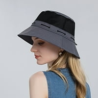 Ženski ljetni sunčani šešir modni čvrsti kape za žene, tamno sivo, čišćenje
