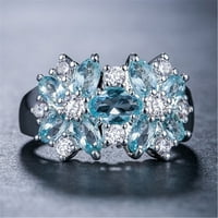 Vjenčani traki u titanijumskim prstenom za vjenčani prsten za angažman prsten plava