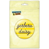 Gerbera Daisy Stripes Pinback dugme Pin značka