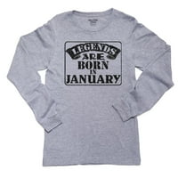 Januarski rođendan - Legende su rođene u sivoj majici s dugim rukavima u januaru