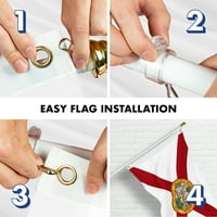 G Combo Pack: FT tangle Besplatno predenje aluminijuma FlagPole i Florida FL Državna zastava FT, Stormflyer
