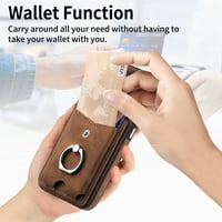 Slučaj novčanika u dekazu za iPhone pro magnet, luksuzni utor za otporan na udarce PU kože sa ugrađenim