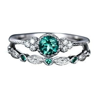 Prstenovi za teen djevojke, ženski modni dijamantni prsten za par nakita za prstenje za prstenje veličine