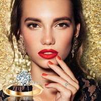 Ženski prstenovi žene srebro, zlatni prsten bijeli riveston vjenčani nakit prstena veličine 5-11
