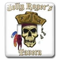 3drose gusarska lubanja sa Jolly Rogerom konobom - dvostruki preklopni prekidač