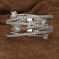 Frehsky prstenovi modni ženski dijamant Opena za odvajanje zvona cirkon zaručnički vjenčani prsten