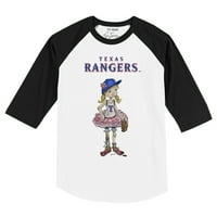 Dojenčad sitni otvor bijeli crni texas Rangers Babes Raglan majica rukava