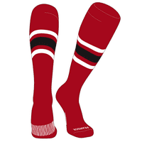Tako prugasti OTC bejzbol, softball, nogometne čarape crvene, bijele, crne
