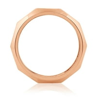 Za vas Ženski komfor dobro fit običan prsten za vjenčanje u 14K pozlaćenoj ruži, prsten veličine-5.5