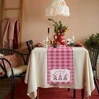 Valentines Dekoracija stola, volim te slova Crtani Gnome uzorak posteljina kuhinja za večeru za večeru