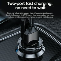MINI CAR CHARGER AC Port 45W Brzi punjač Pogodan kompaktni USB port, Style1, G70828