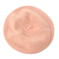 Vunene beretke Umjetnički francuski šešir Čvrsta boja francuska beretka zimska granična kapa beretka