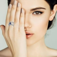 HGW Gold Class Diamond venčani prstenovi za žene Claddagh Heart Amethyst vjenčani prsten set srebrni
