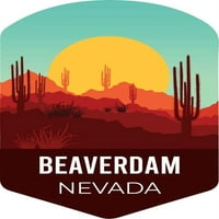 i R uvoz Beaverdam Nevada Suvenir Vinil naljepnica za naljepnicu Kaktus Desert Design