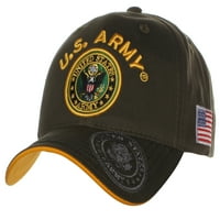 Vojska službena licenca strukturirana prednja strana i vizir vezeni kapa za šešir - U.S vojska maslinovo