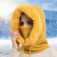 Zimska skijaška šešir integrirana žena jahanje vanjskim hladnim poklopcem za hlađenje kapuljača