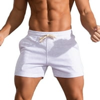 CLlios muške kratke hlače, muškarci čvrste pamučne hlače s tri točke hlača Sportska elastična šorc