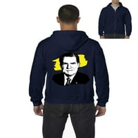 Normalno je dosadno - Muška dukserica pulover sa punim zip, do muškaraca veličine 5xl - američki predsjednik