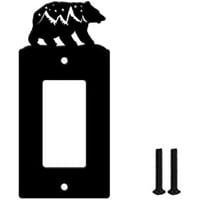 Crna jednokrevetna lagana ploča za svjetlo 2. × 5,9 željezo prekidač za preklopni poklopac Jednostruki