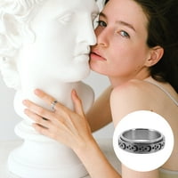 Prstenje vjenčani prsten vintage čelični set za prste retro obećavaju nakit angažman mjesec nehrđajućim