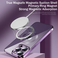 Magnetska jasna futrola sa zaštitom filmova za objektiv fotoaparata za iPhone Pro ma, kompatibilan sa