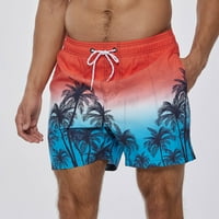 Inleife plus kratke hlače za muškarce, muški ispis prozračne čipke vodootporne četvrtine hlače Plaže
