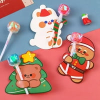 Crtane lizalice LOLLIPOP CARDS božićni ukrasi za kućnu djecu Snowman Santa LOLLIPOP Paket poruke Dekoracija