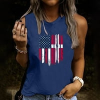 4. srpnja Košulje za žene Ležerne prilike ljetnih vrhova USA zastava Patriotske tshirt Strip Stripes