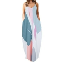 Miayilima Ljetne haljine za ženske ženske haljine 3D digitalni print Multi Color Bowcket Dugder haljina