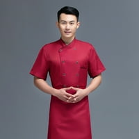 Kuhar Jedinstvena kratka rukava Apron Double - grudi Kompletne košulje za muškarce Jednostavan stil