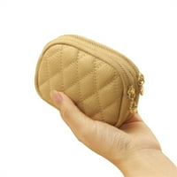 Kožni kratki novčanik Ženski pleteni torbice Mini kvačilo Ženske male blokiranje novčanika za kreditne