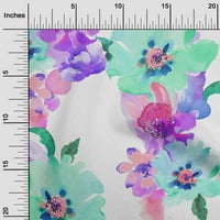 Onuone viskozni dres mint zeleni tkanini cvjetni akvareli za cvijeće šivanje obrtnih projekata Tkanini