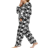 Lazybaby ženske onie pidžame Jedan zimski topli ugodan plišani patentni patentni patentni pasta na spavanje