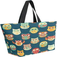 Owls Canvas Tote Bag Tote torbe za nošenje Torba za ramena za kupovinu Travel Bag Trgovinske vrećice
