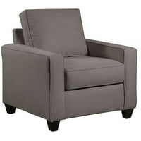 Oakleigh akcentna stolica sa naglaskom jastucima u sivoj boji