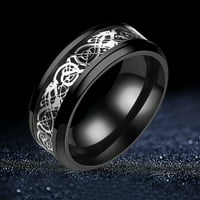 SKPBlutn prstenovi za žene djevojke titanijum čelični zmaj sa srebrnim zlatnim zmajem od nehrđajućeg