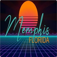 Memphis Florida Vinil Decal Stiker Retro Neon Dizajn