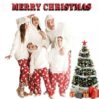 Božićna porodica koja odgovara pidžami setovi zimske ruke s kapuljačom s kapuljačom Top pant Xmas Holiday