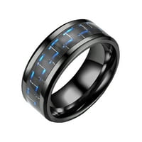 Voss nakit od čeličnog prstena za čeličnu prsten za odrasle trobojni modni titanijum karbonski prstenovi