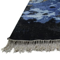8 '10' prostirka od vune svilene plave modernu ručnu ručnu stranu Indijski apstraktni veliki tepih