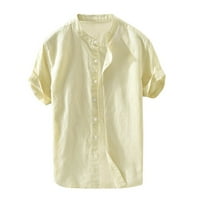 Muška majica Ležerne prilike modernog t bluza retro kratke majice Blend punog pamučnog vrećasti gumb