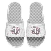 Omladinski Olide White Texas Južni Tigrovi Speckled Logo Slide Sandals