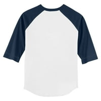 Omladinski sitni otvor Bijeli mornarički Houston Astros bejzbol zastava 3 4-rukava Raglan majica