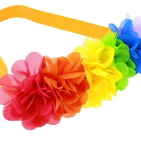 Rainbow cvjetna traka za glavu Djeca za bebe Girls Rainbow cvjetna kosa cvjetna pokrivača za cvjetnu odjeću za djecu