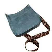 Seksi ples PU kožna torba za križanje s leopardom uzorak na ramenu, casual torbica Satchel, plava