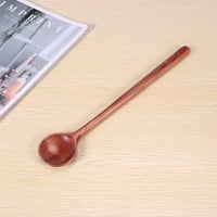 Duge kašike Drveni, korejski stil prirodno drvo duge ručke okrugle kašike za supu za kuhanje miješanja