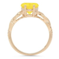 2.1ct srce oduzeto žuto simulirano dijamant 18k žuti zlatni godišnjički angažman prsten veličine 10.5