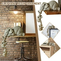 Slon viseći + bebe figurine smola za obrtni ukrasi skulptura E2B3