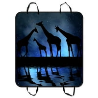 Stado žirafe u noćnom nebu Safa životinjski poklopac za životinje poklopac sjedala za kućne ljubimce