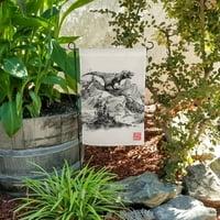 Tyrannosaurus Re in Chinese Ink slikarstvo Tre vrt zastava dvorišta